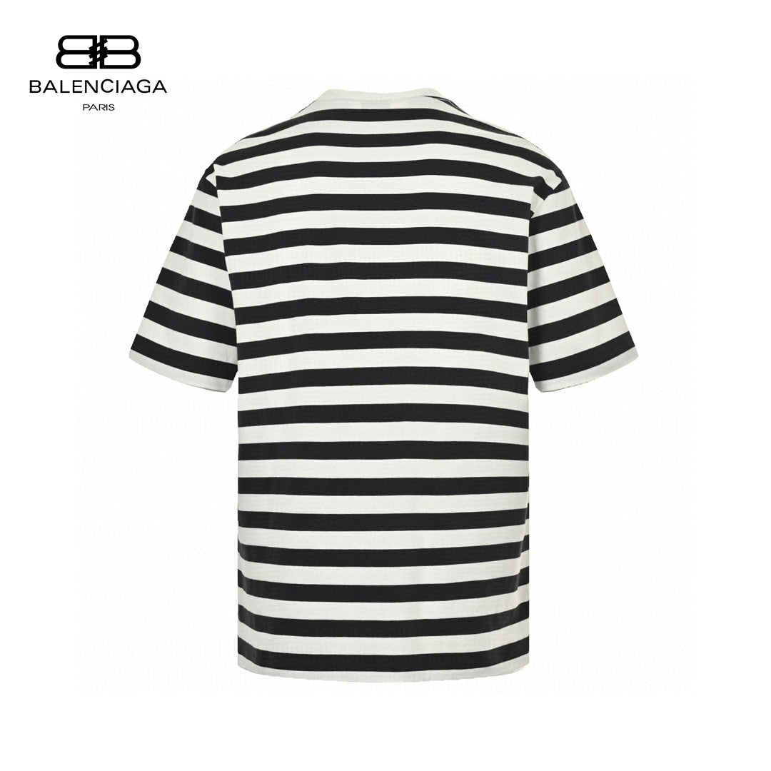 Balenciaga Black and White Striped T-Shirt - Phantom Kicks