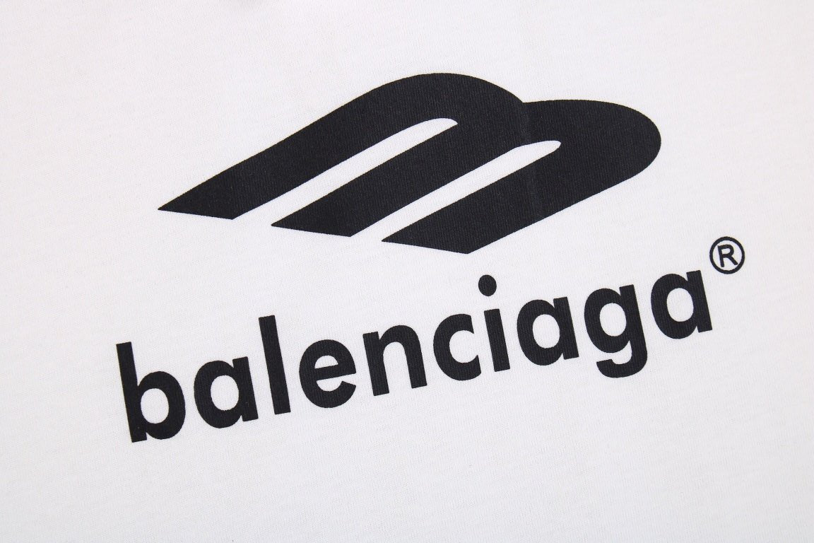 BALENCIAGA LOGO PRINT T-SHIRT BLACK WHITE - Phantom Kicks