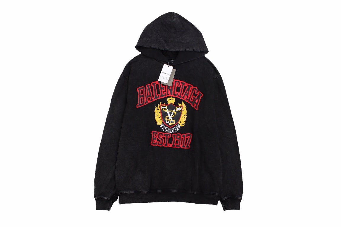 Balenciaga Black Crest Hoodie - Phantom Kicks