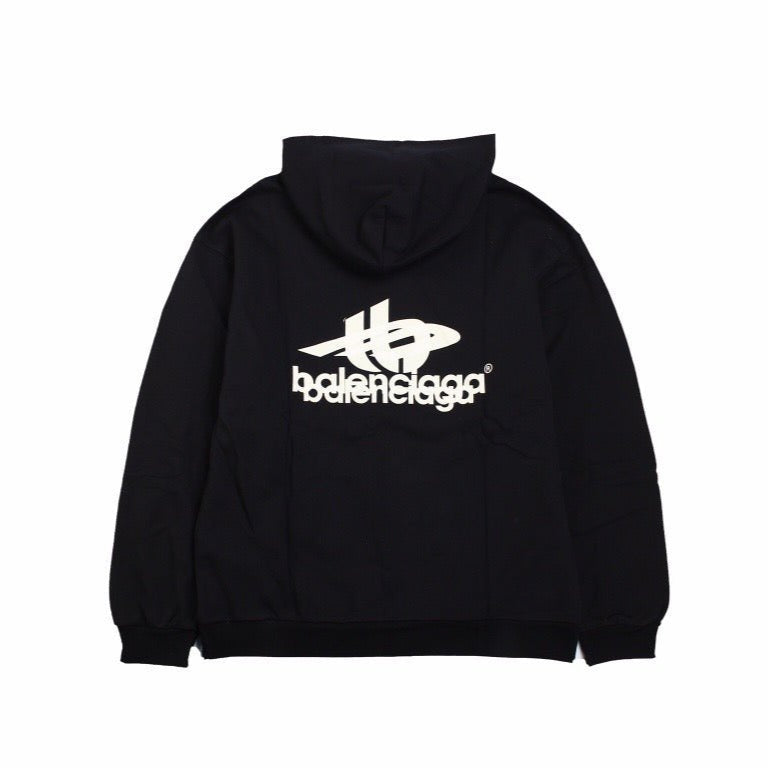 BALENCIAGA GRAPHIC LOGO HOODIE BLACK - Phantom Kicks