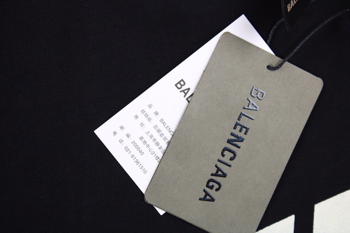 BALENCIAGA GRAPHIC LOGO HOODIE BLACK - Phantom Kicks