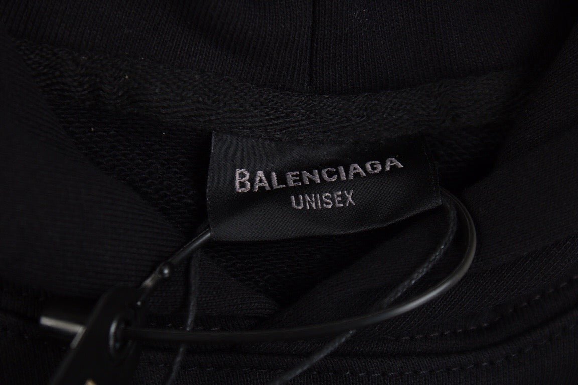 BALENCIAGA GRAPHIC LOGO HOODIE BLACK - Phantom Kicks