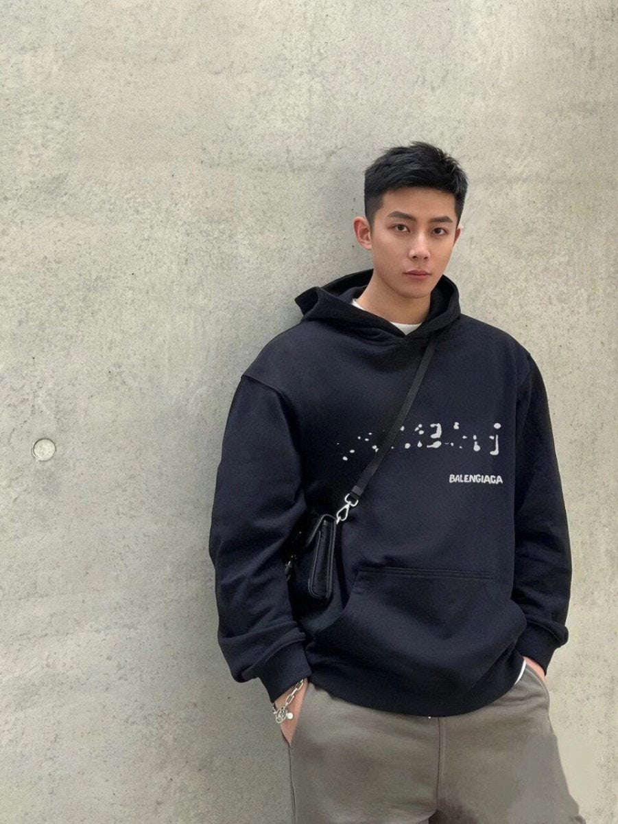 Balenciaga Black Logo Hoodie - Phantom Kicks