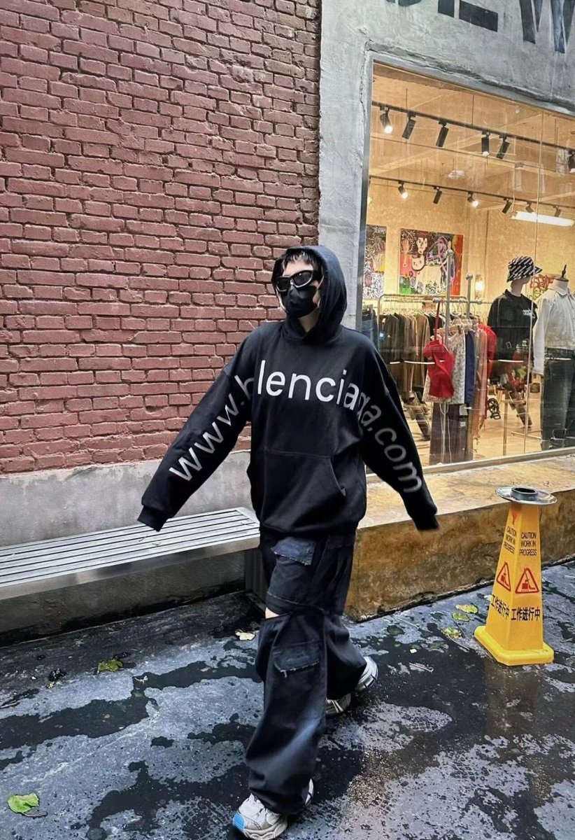 Balenciaga Black Oversized Hoodie - Phantom Kicks
