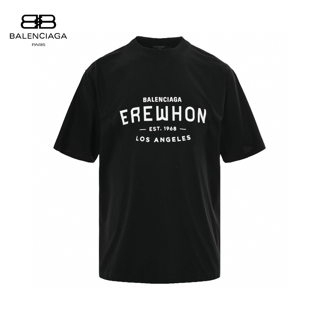 Balenciaga Black T-Shirt with EREWHON Graphic - Phantom Kicks