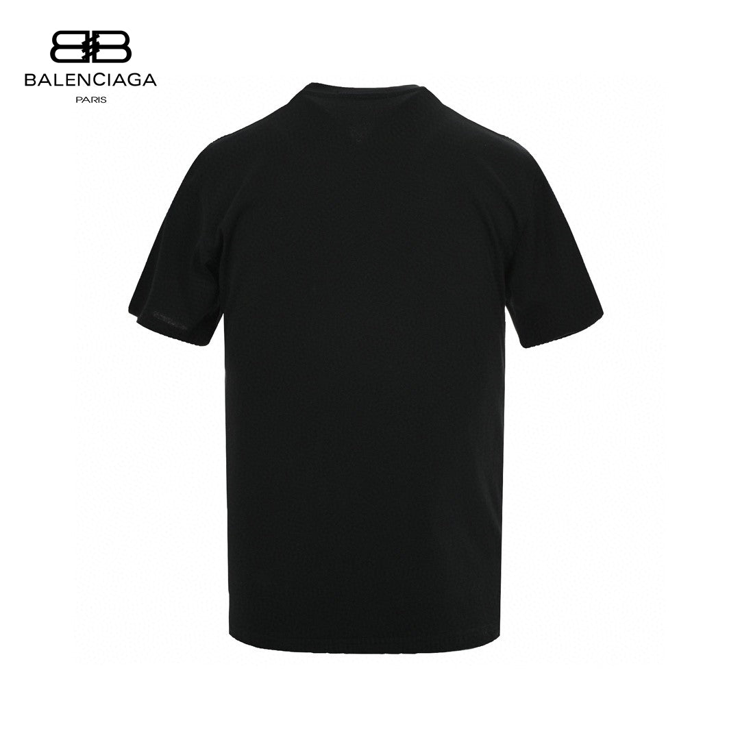 Balenciaga Black T-Shirt with Graphic Design - Phantom Kicks