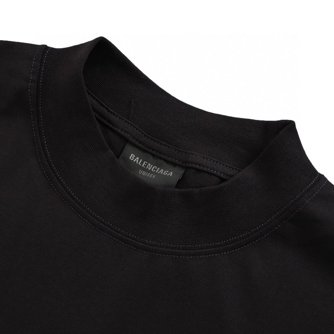 Balenciaga Black T-Shirt with Label Detail - Phantom Kicks