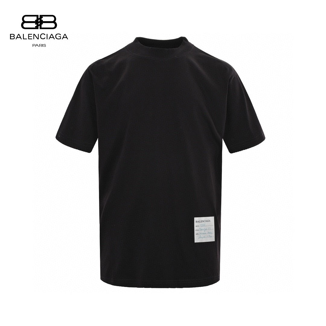 Balenciaga Black T-Shirt with Label Detail - Phantom Kicks