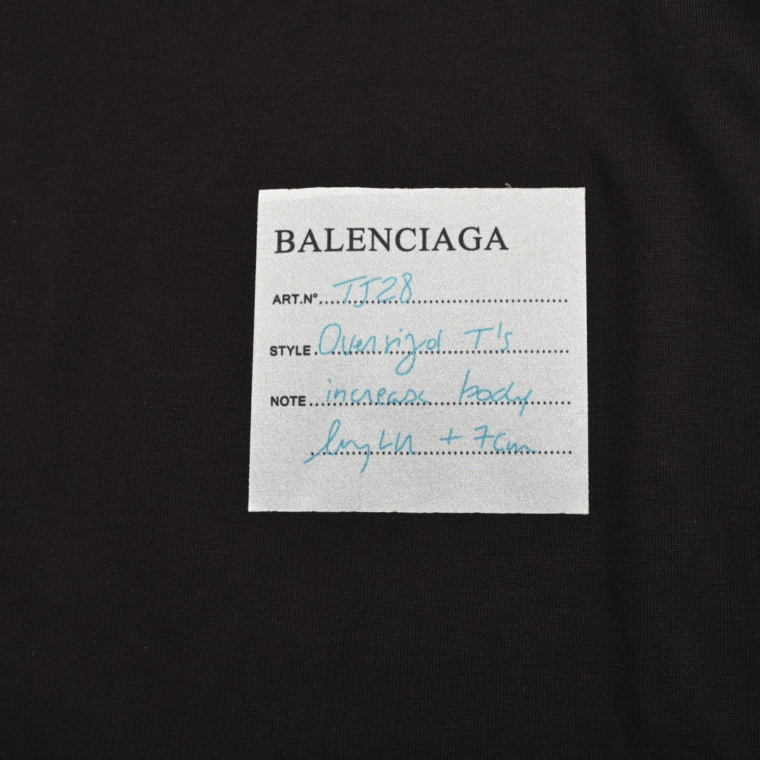 Balenciaga Black T-Shirt with Label Detail - Phantom Kicks