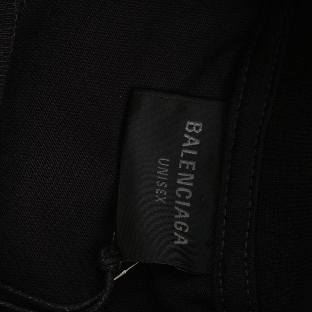 Balenciaga Black T-Shirt with Label Detail - Phantom Kicks