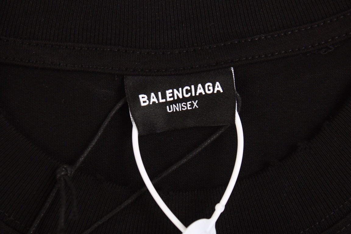 BALENCIAGA METALLIC DESIGN T-SHIRT BLACK - Phantom Kicks