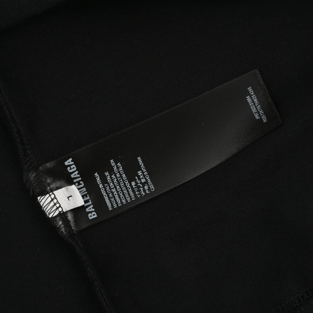 Balenciaga Black T-Shirt with Mountain Graphic - Phantom Kicks
