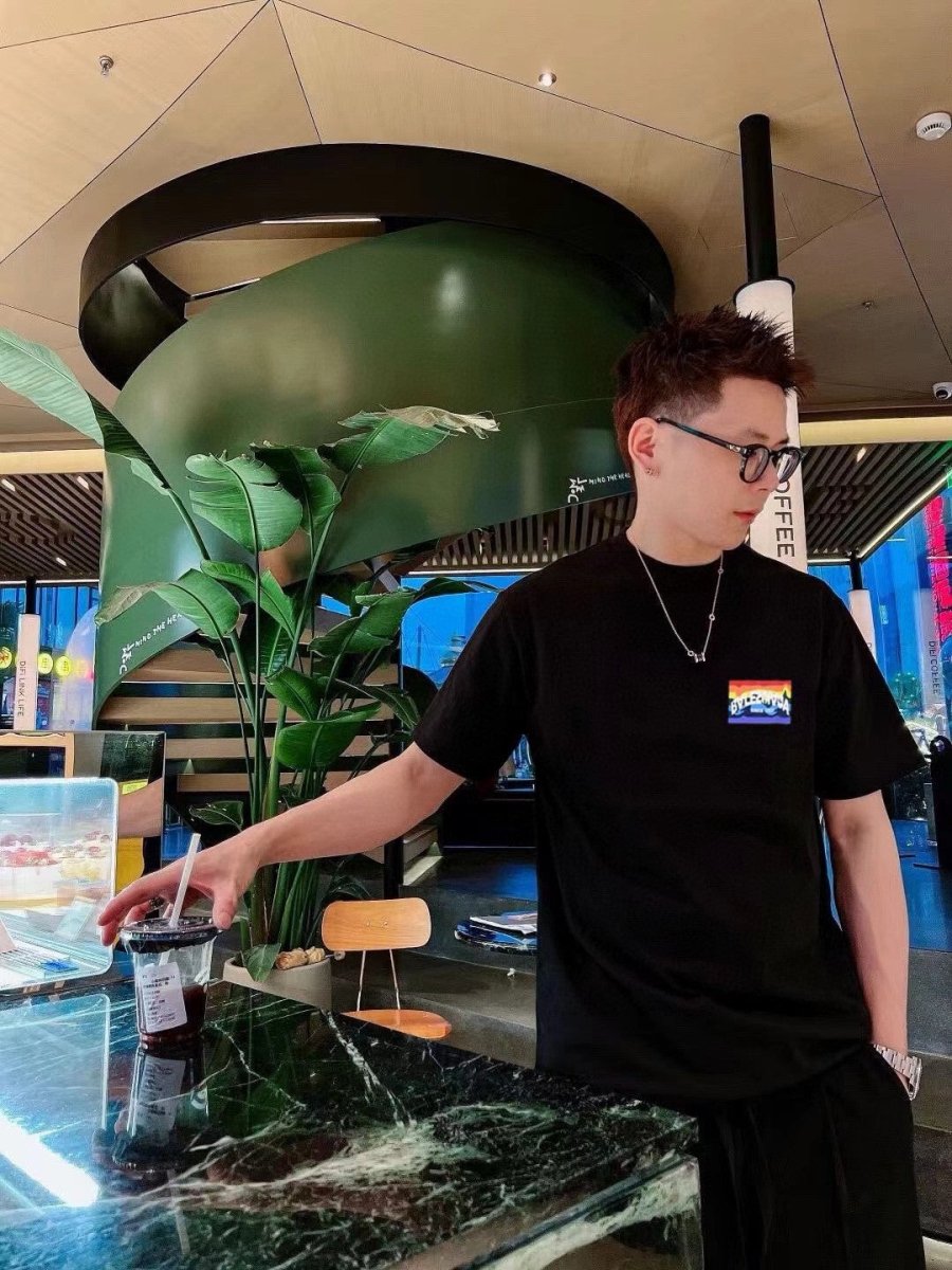 Balenciaga Black T-Shirt with Mountain Graphic - Phantom Kicks