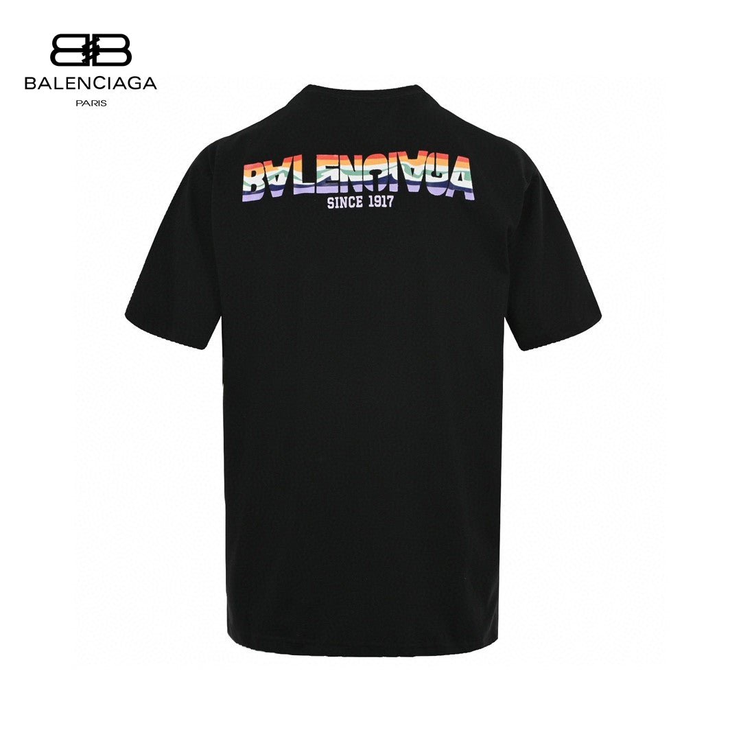 Balenciaga Black T-Shirt with Mountain Graphic - Phantom Kicks