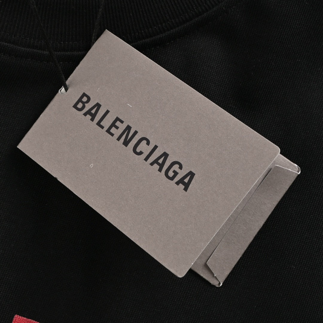Balenciaga Black T-Shirt with Mountain Graphic - Phantom Kicks