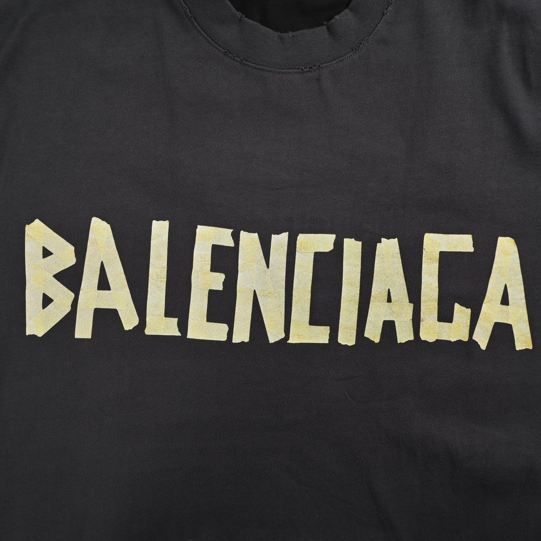 BALENCIAGA VINTAGE LOGO T-SHIRT BLACK - Phantom Kicks