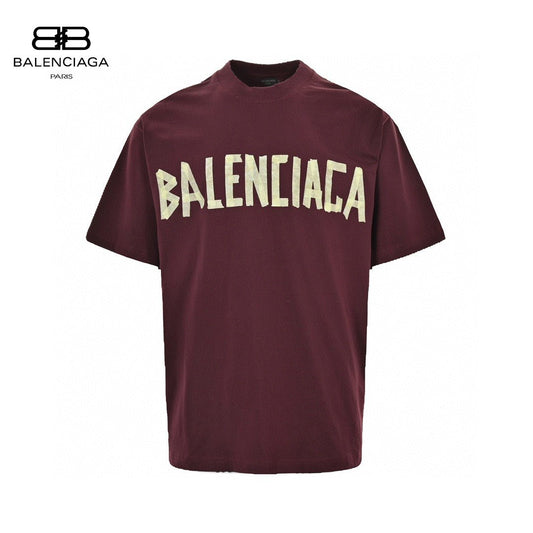 Balenciaga Burgundy Logo T-Shirt - Phantom Kicks