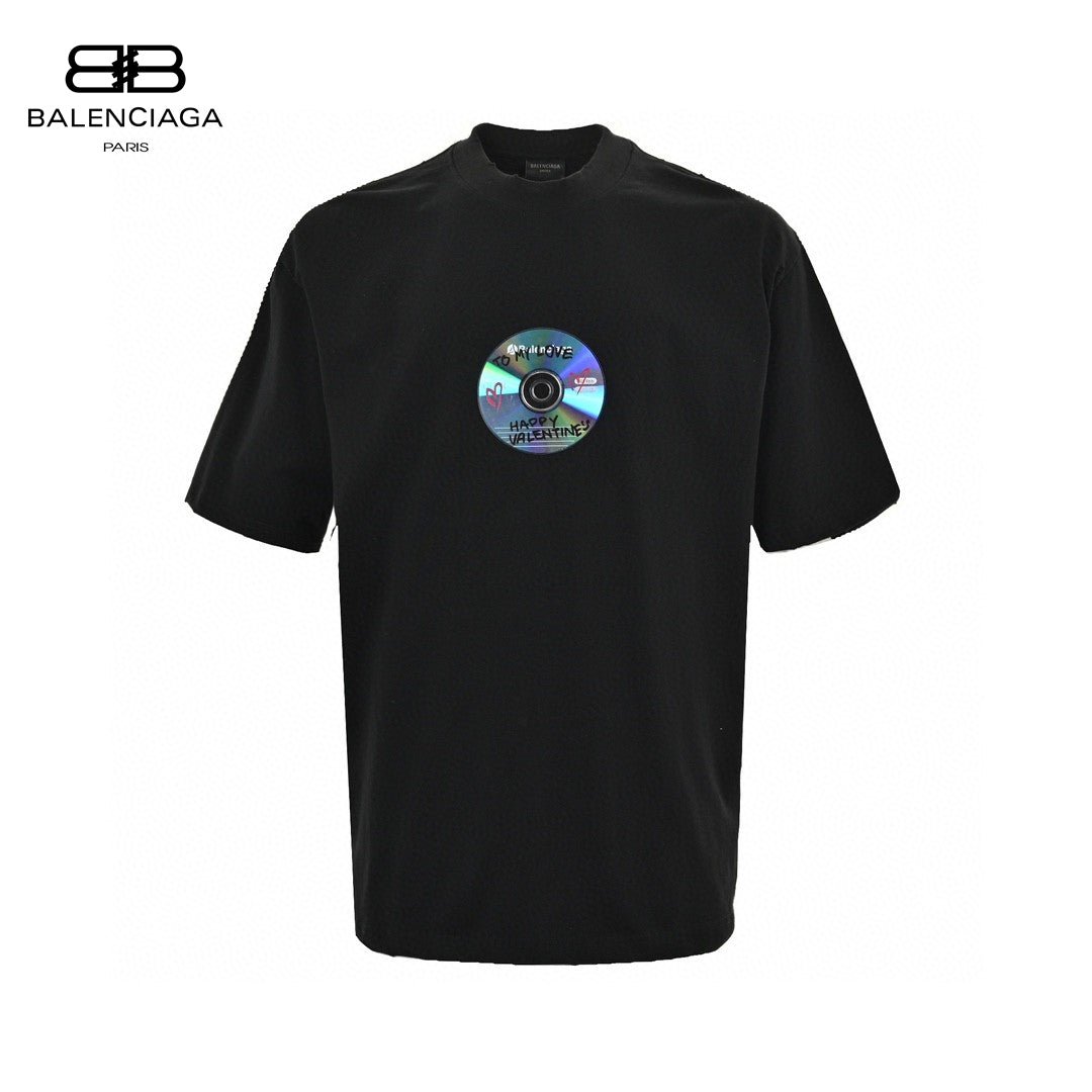 Balenciaga CD Graphic Black T-Shirt - Phantom Kicks
