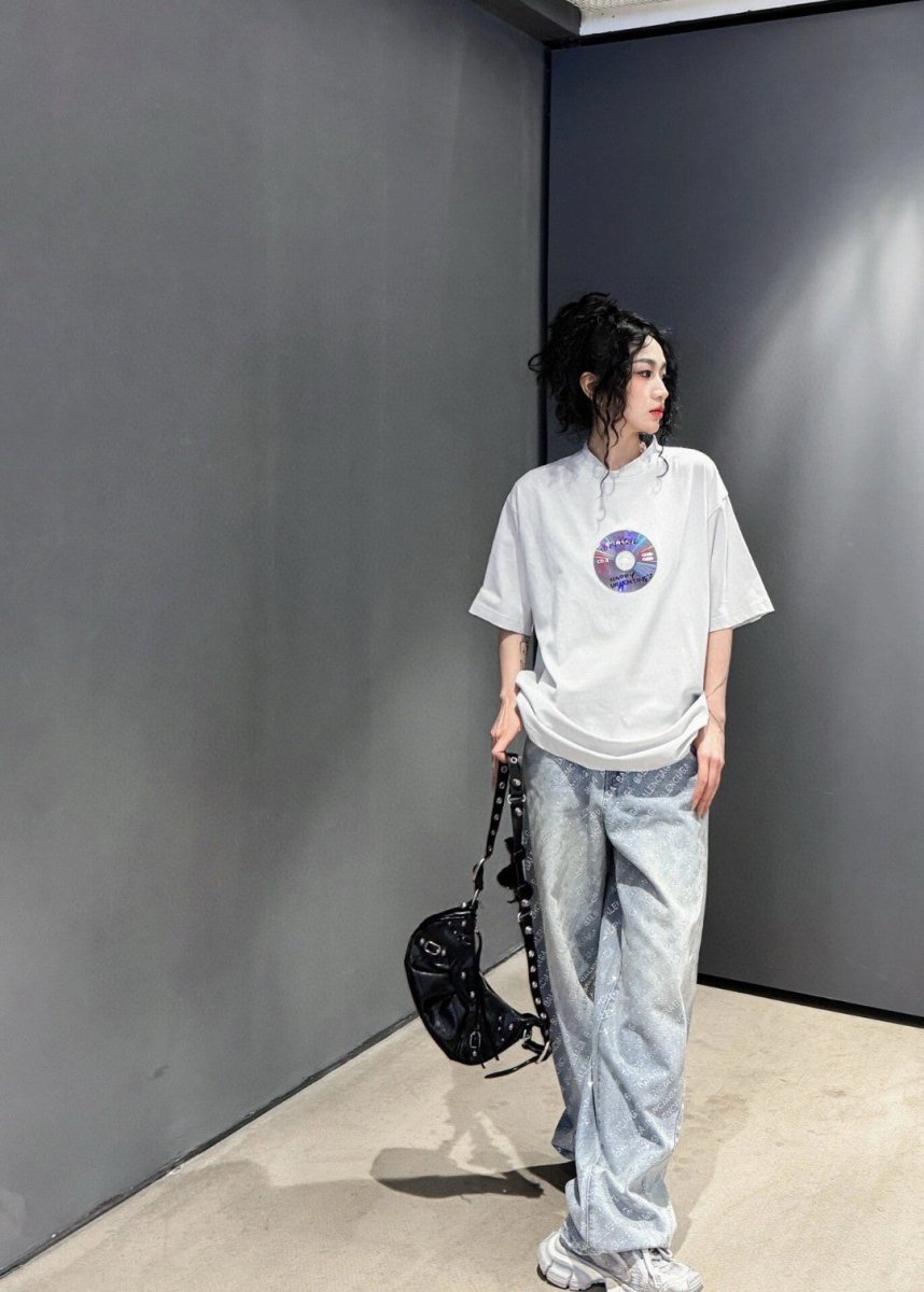 Balenciaga CD Graphic White T-Shirt - Phantom Kicks