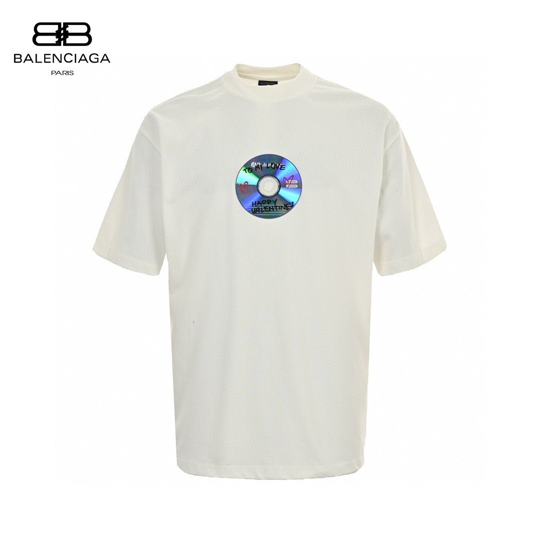 Balenciaga CD Graphic White T-Shirt - Phantom Kicks