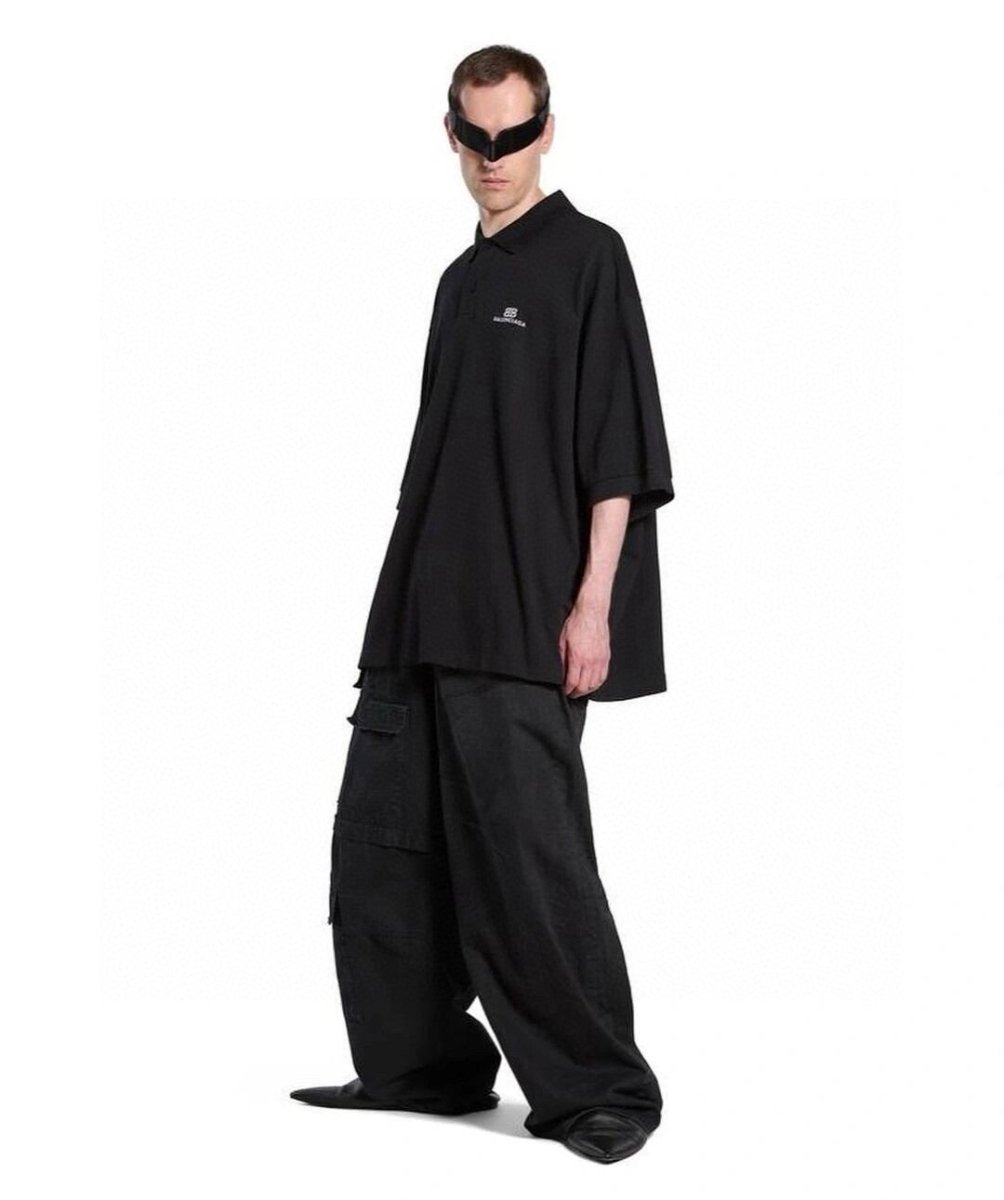 Balenciaga Classic Logo Polo Shirt (Black) - Phantom Kicks