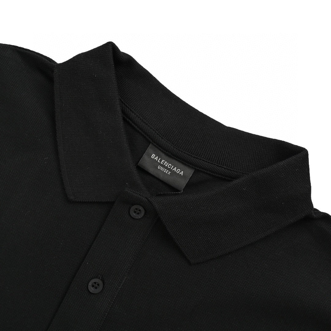 Balenciaga Classic Logo Polo Shirt (Black) - Phantom Kicks