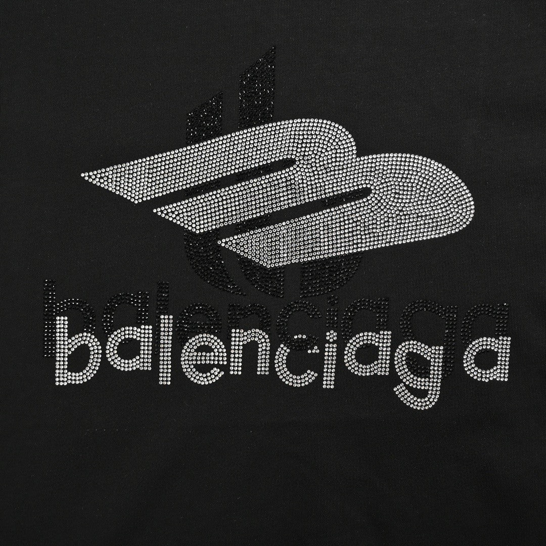 Balenciaga Crystal Logo T-Shirt in Black - Phantom Kicks