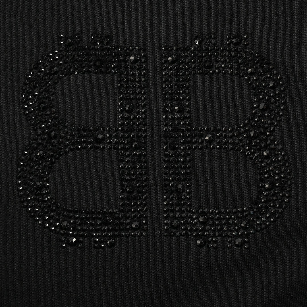 Balenciaga Crystal Logo T-Shirt in Black - Phantom Kicks