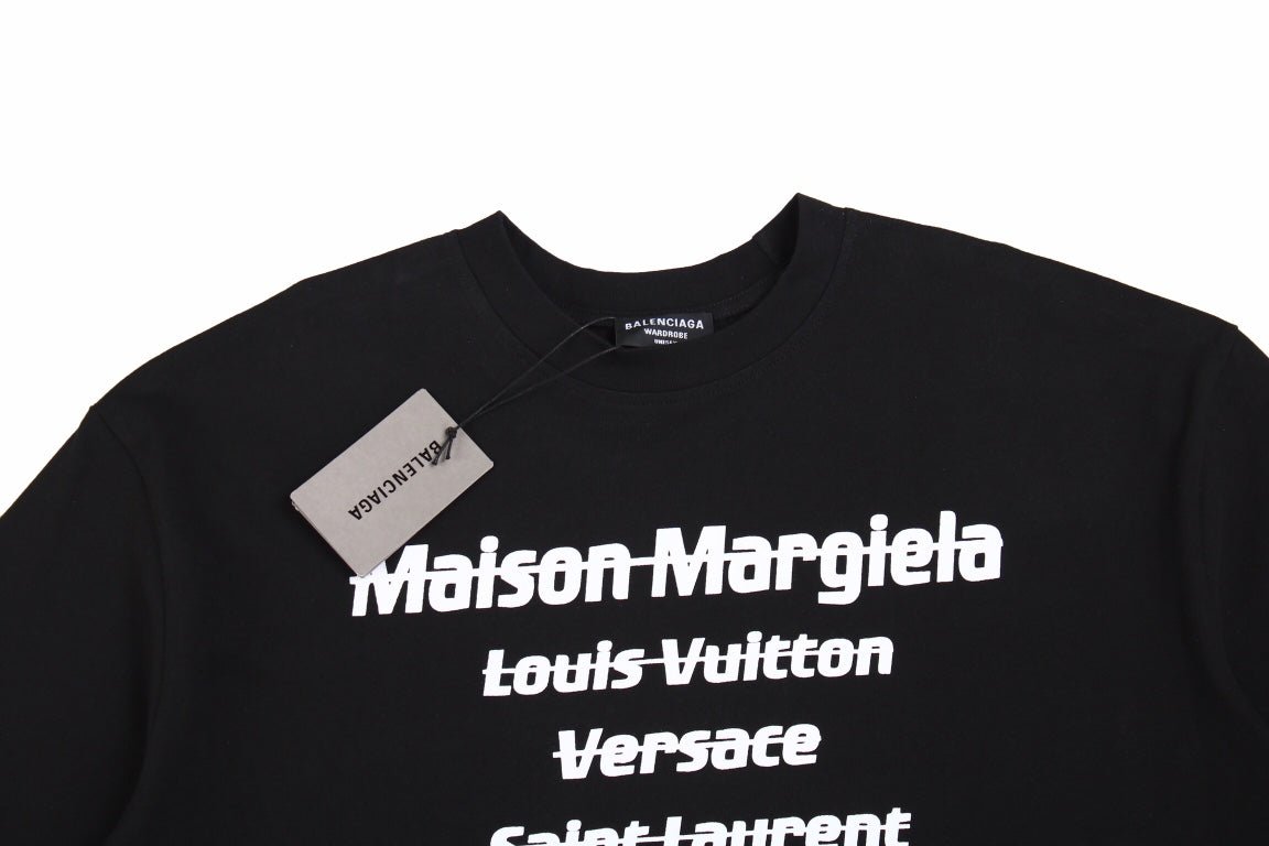 BALENCIAGA DESIGNER NAMES T-SHIRT BLACK - Phantom Kicks