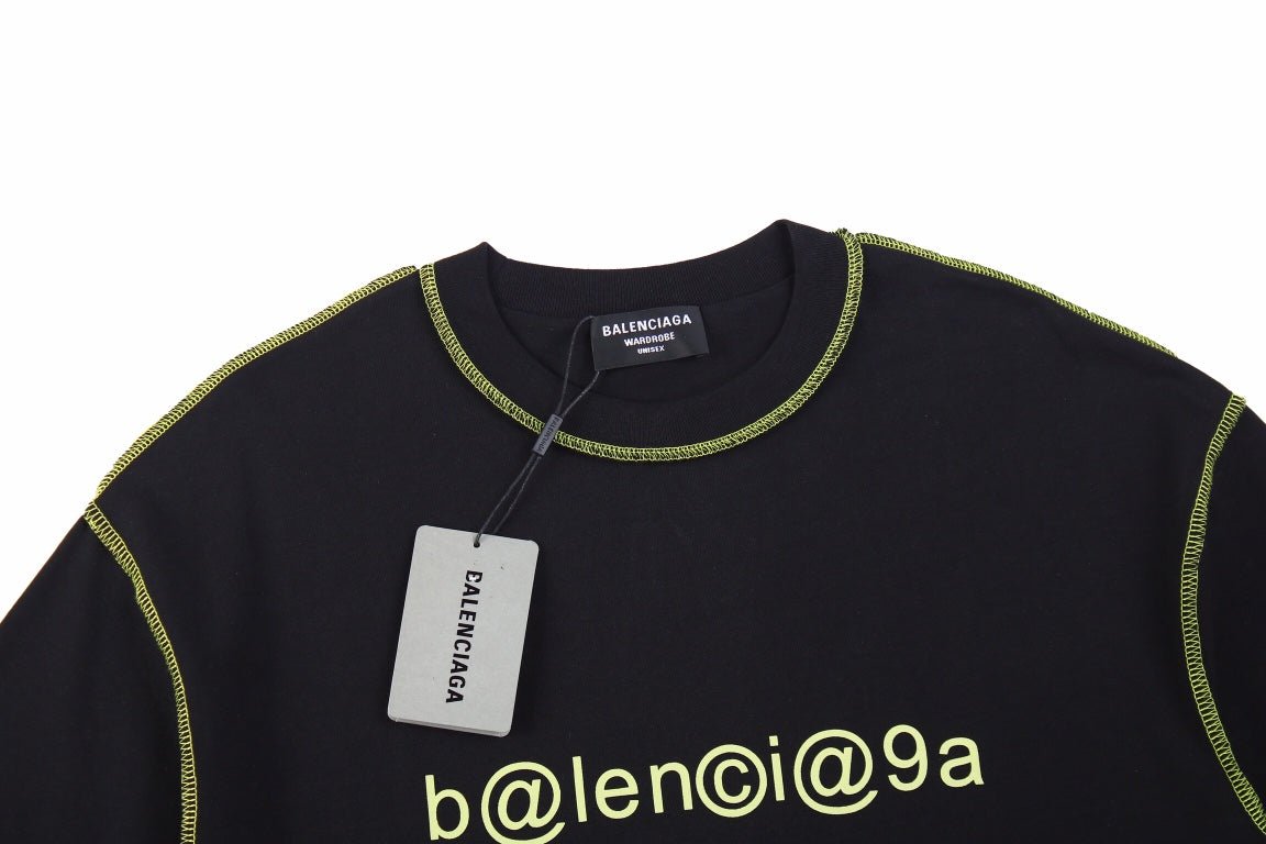 Balenciaga Digital Age Logo T-Shirt - Black - Phantom Kicks