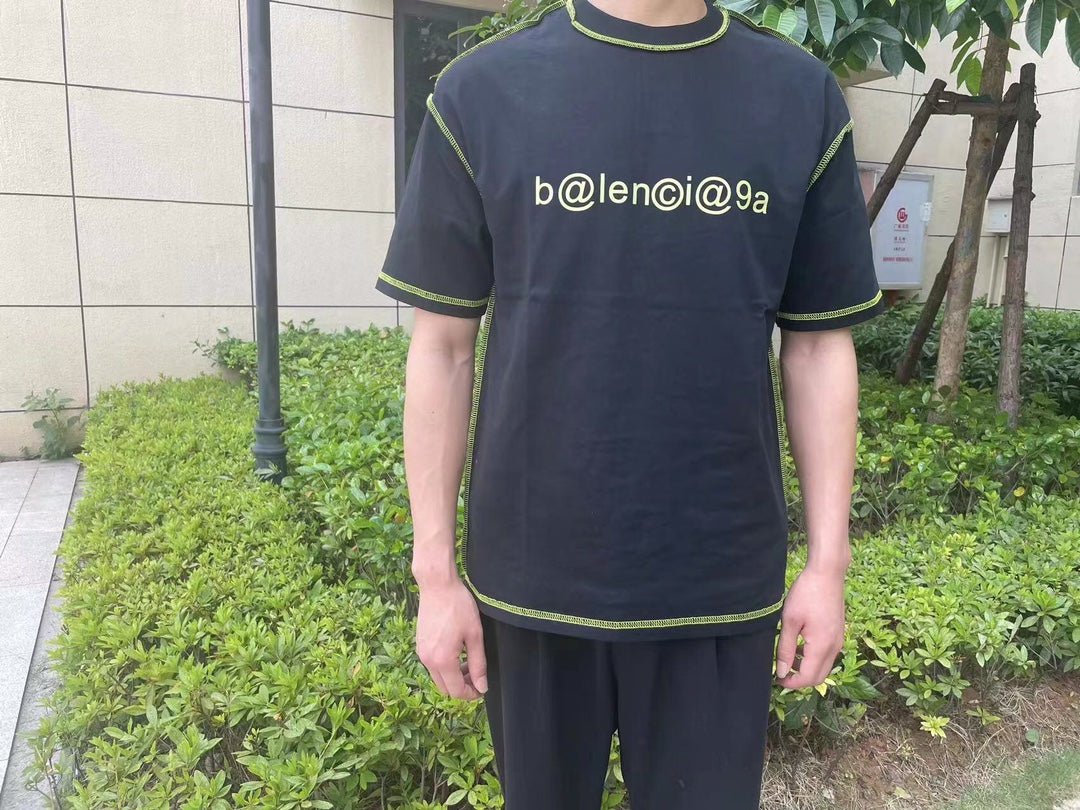 Balenciaga Digital Age Logo T-Shirt - Black - Phantom Kicks