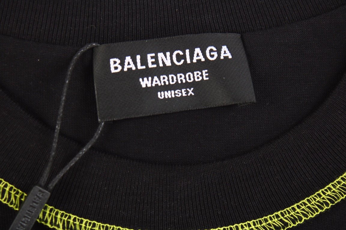 Balenciaga Digital Age Logo T-Shirt - Black - Phantom Kicks
