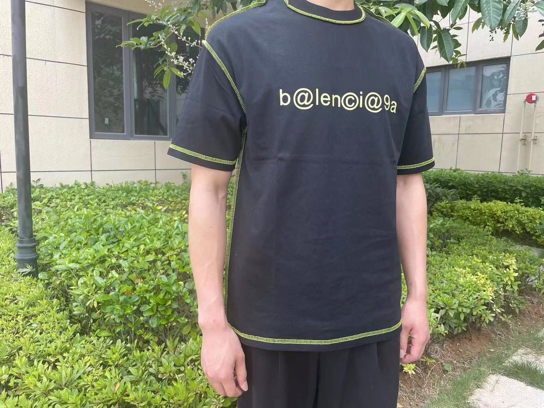 Balenciaga Digital Age Logo T-Shirt - Black - Phantom Kicks