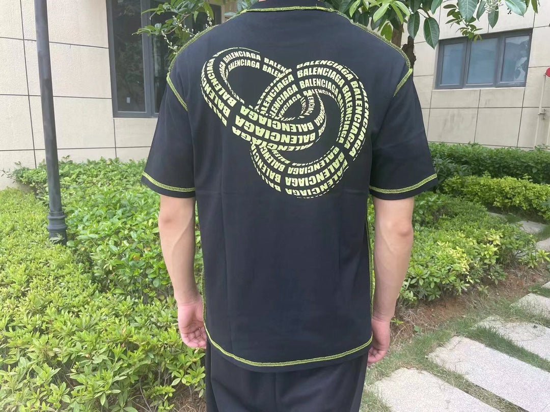 Balenciaga Digital Age Logo T-Shirt - Black - Phantom Kicks