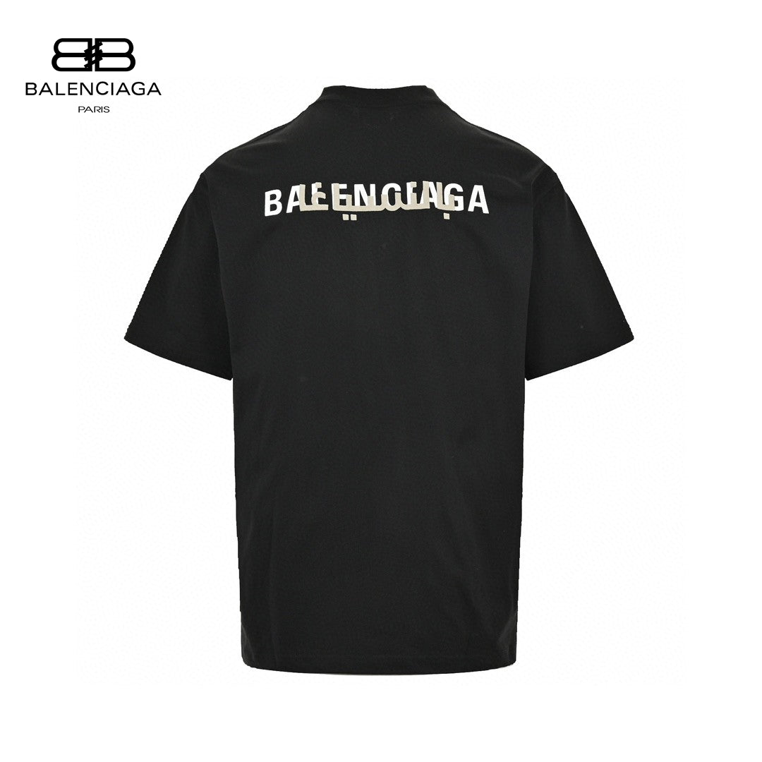 Balenciaga Distorted Logo T-Shirt (Black) - Phantom Kicks
