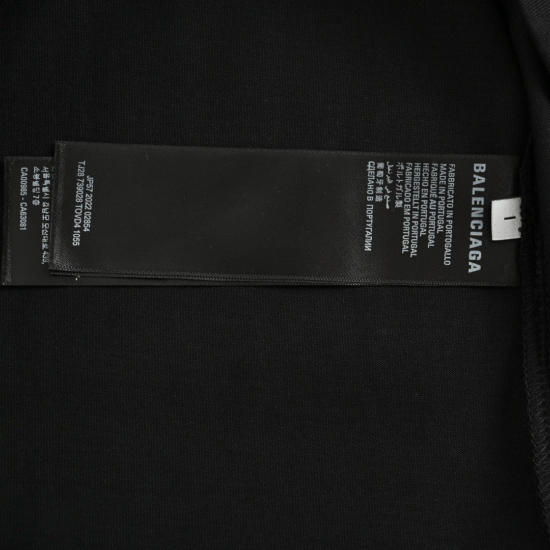 Balenciaga Distorted Logo T-Shirt (Black) - Phantom Kicks