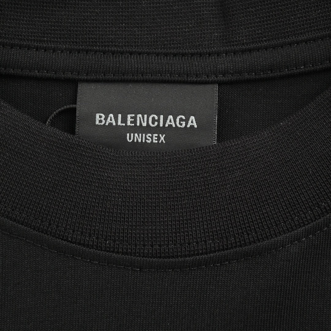 Balenciaga Distorted Logo T-Shirt (Black) - Phantom Kicks