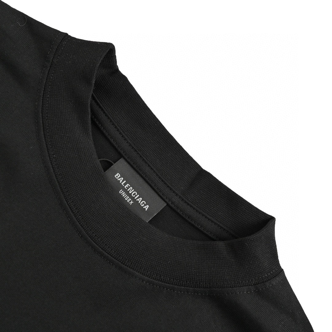 Balenciaga Distorted Logo T-Shirt (Black) - Phantom Kicks