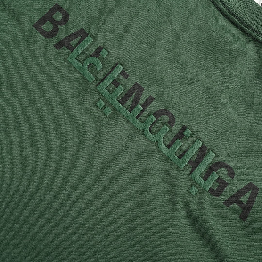 Balenciaga Distorted Logo T-Shirt (Green) - Phantom Kicks