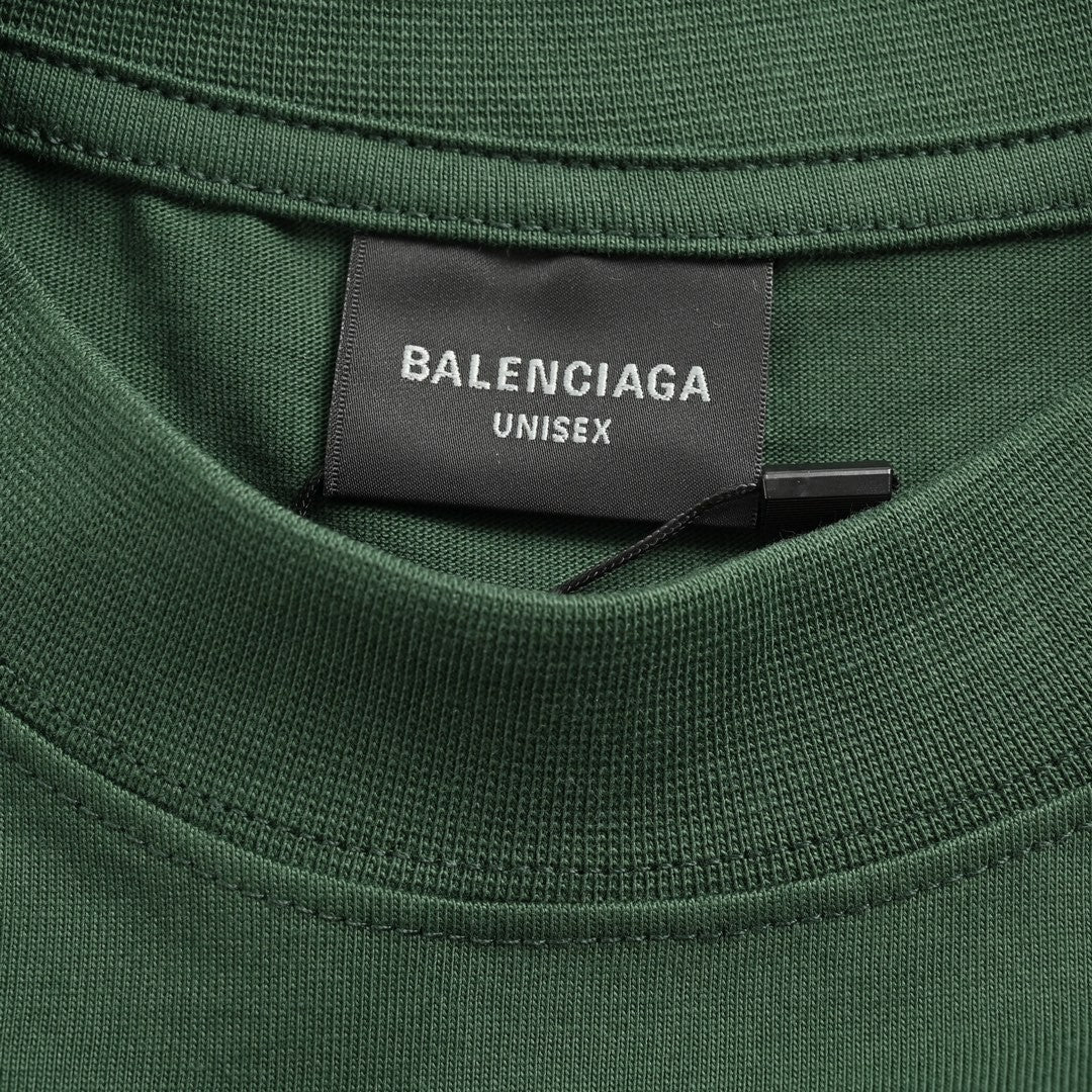 Balenciaga Distorted Logo T-Shirt (Green) - Phantom Kicks