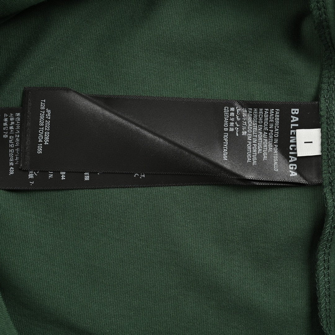Balenciaga Distorted Logo T-Shirt (Green) - Phantom Kicks