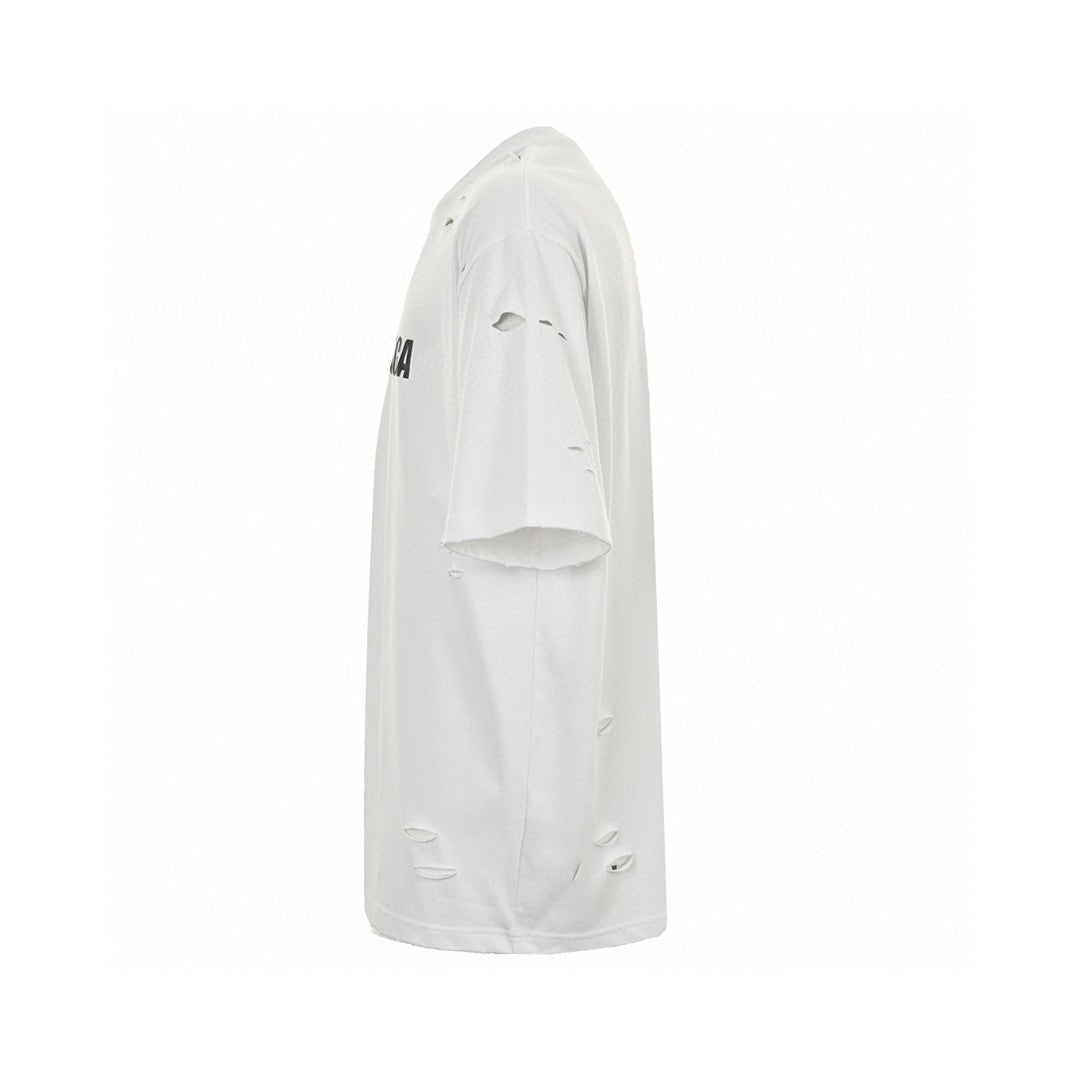Balenciaga Distressed Logo T-Shirt - Phantom Kicks
