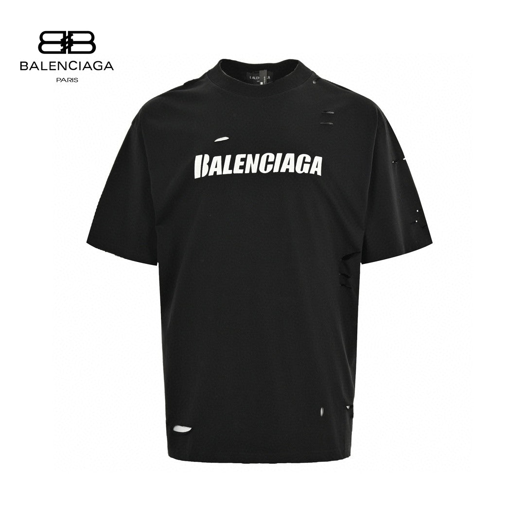 Balenciaga Distressed Logo T-Shirt - Phantom Kicks