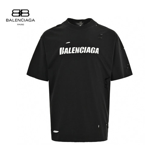 Balenciaga Distressed Logo T-Shirt - Phantom Kicks