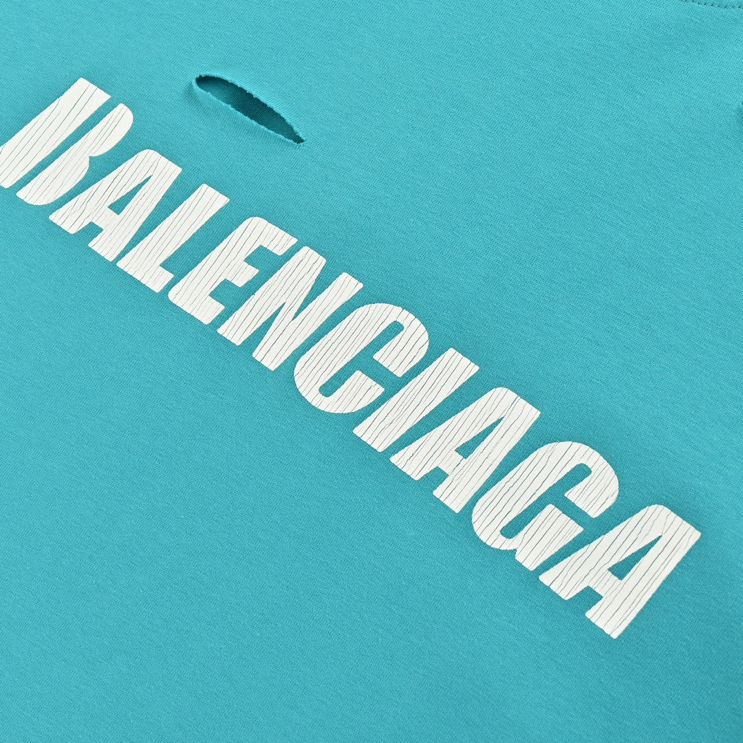 Balenciaga Distressed Logo T-Shirt - Phantom Kicks