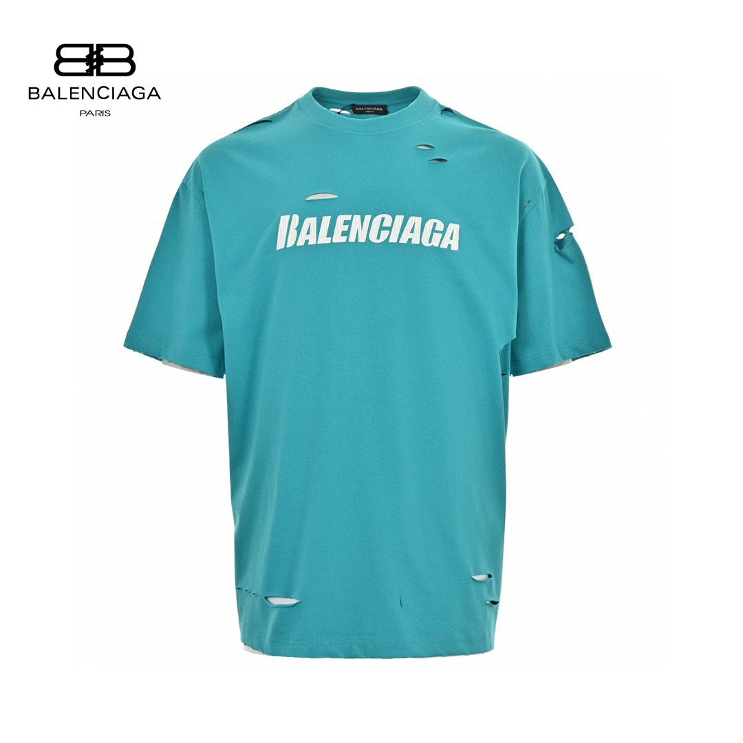 Balenciaga Distressed Logo T-Shirt - Phantom Kicks
