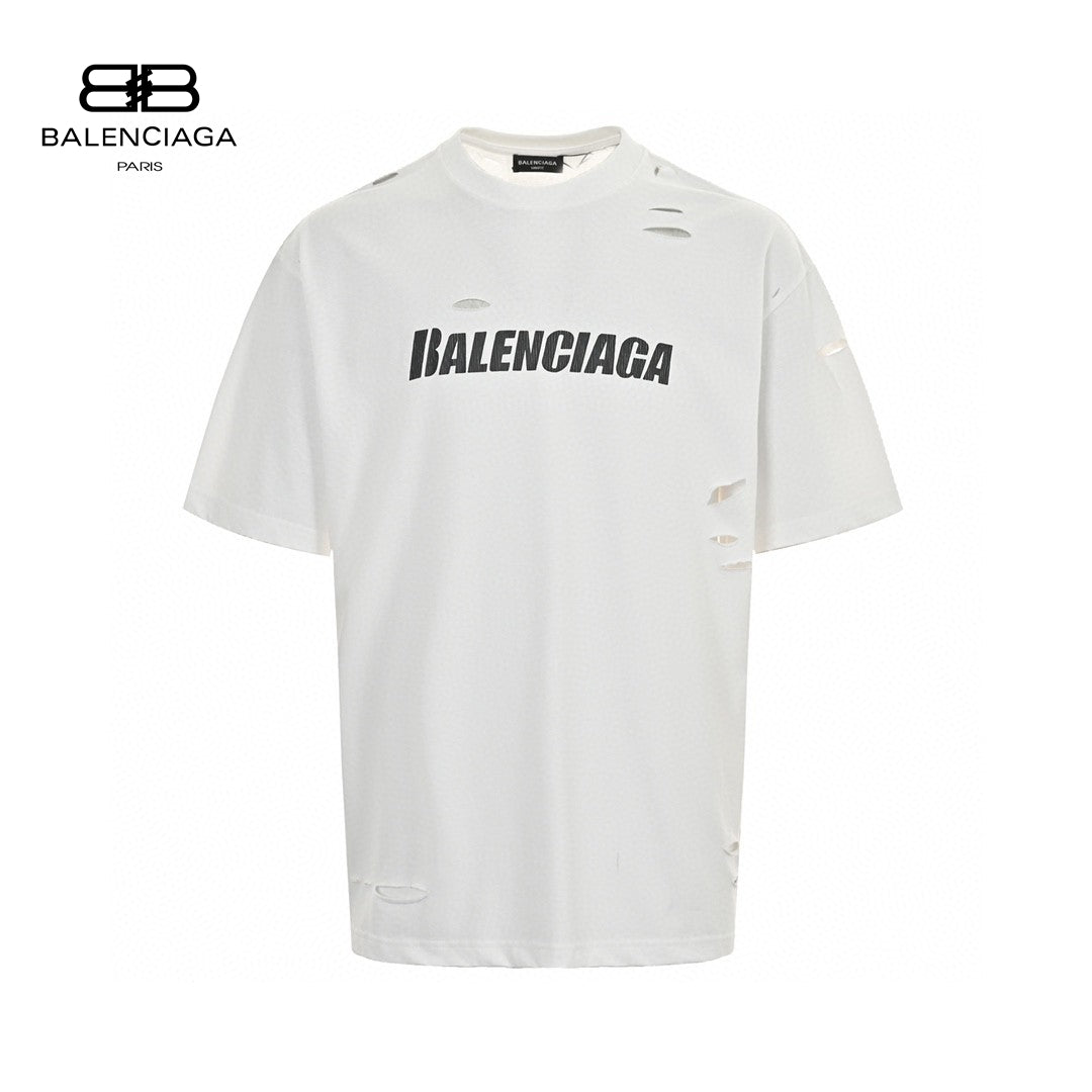 Balenciaga Distressed Logo T-Shirt - Phantom Kicks