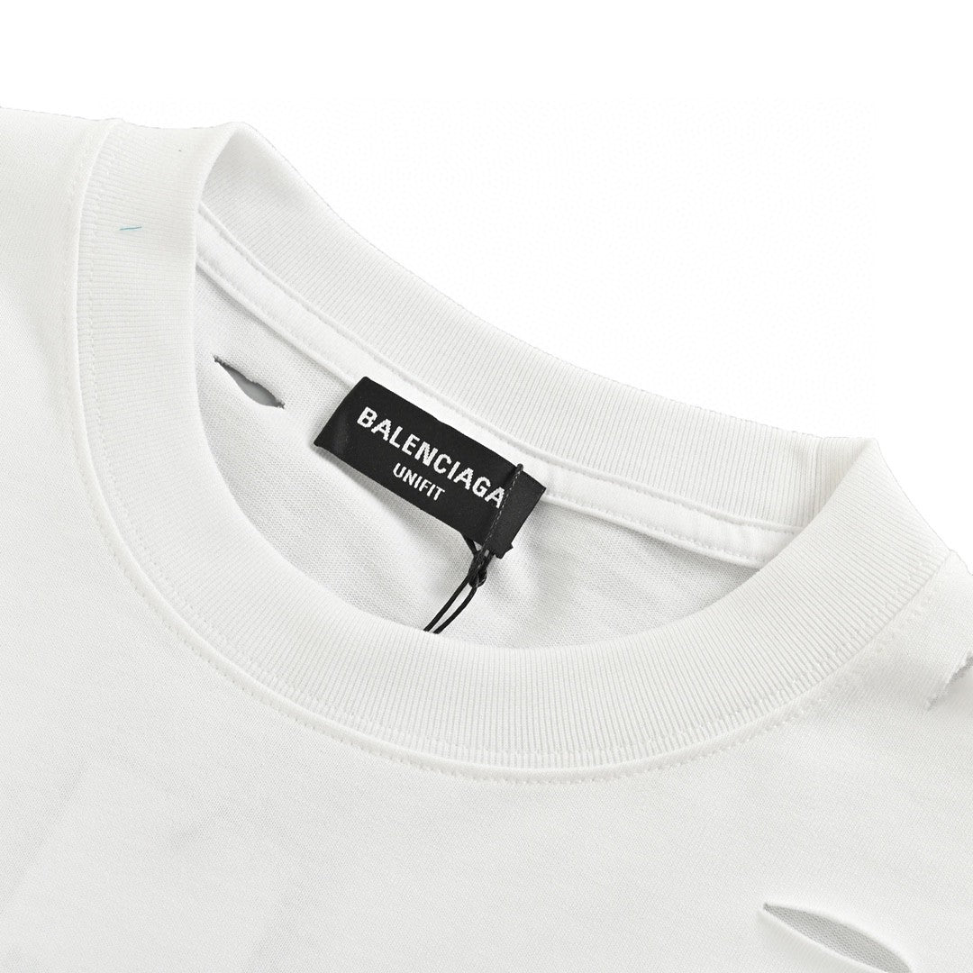 Balenciaga Distressed Logo T-Shirt - Phantom Kicks