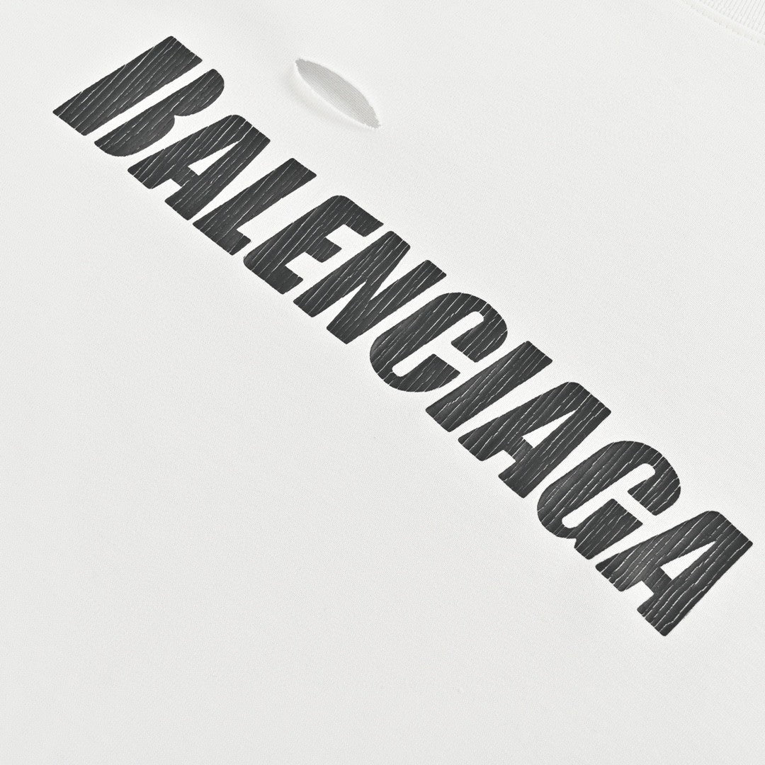 Balenciaga Distressed Logo T-Shirt - Phantom Kicks
