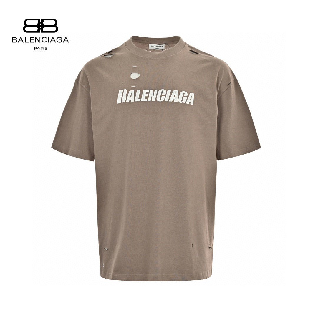 Balenciaga Distressed Logo T-Shirt - Phantom Kicks